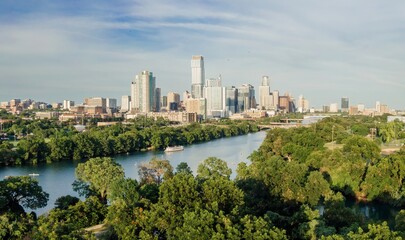 Obraz premium Colorado River and downtown Austin, Texas, United States.
