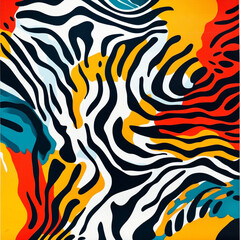 Obraz premium seamless pattern with tiger