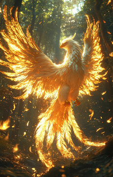 white phoenix bird
