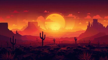 Western Plains. A detailed Western-themed background