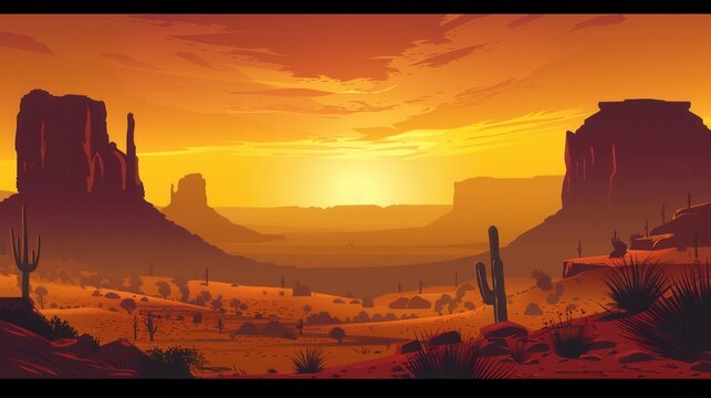 Wide Open Spaces. Western-themed detailed plain background