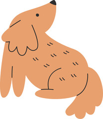 Hand Drawn Sitting Dog