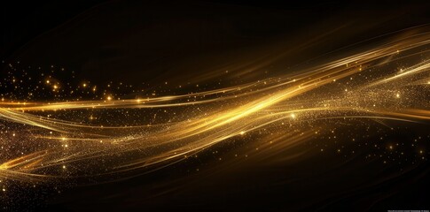 Elegant Contrast. Black, Gold, and White HD Background Wallpaper