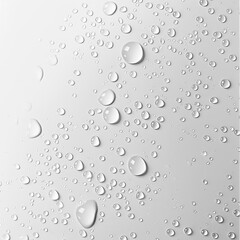 Water Droplets on a White Surface, Photography, Macro, Water, Droplet, Reflection, Abstract