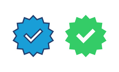 verified icon vector. verification check mark. approved icon