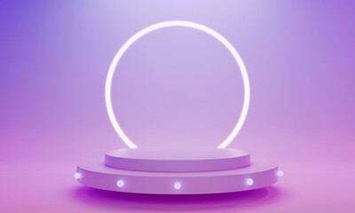 Geometric shapes podium for product display