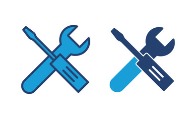 Repair tools icon vector. tool icon vector. setting icon vector. Wrench and screwdriver. support, Service