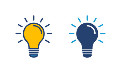 Lamp icon vector. Light bulb icon vector. idea symbol.