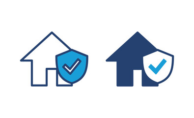 house insurance icon vector. house protection icon.