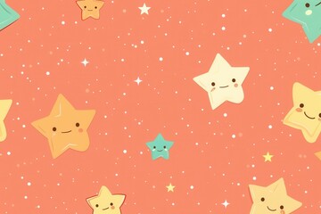 Shining Stars. Cute and Detailed Star Wallpaper on Plain Background