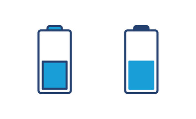 Battery vector icon. battery charge level. battery Charging icon