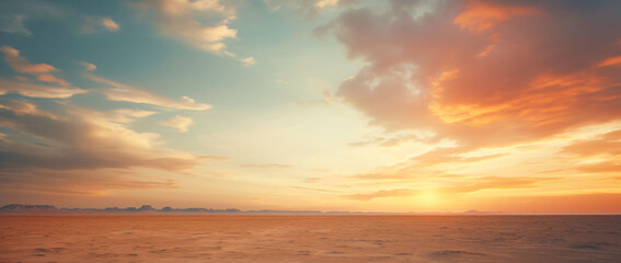 Fototapeta premium sunset sky over desert landscape