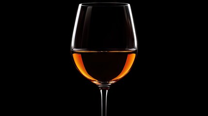 Detailed shot of a glass of wine with rich, red liquid and a thick stem.