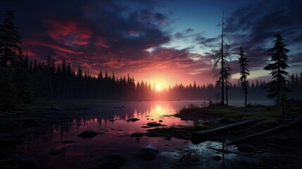 Obraz premium beautiful nature landscape panoramic photo