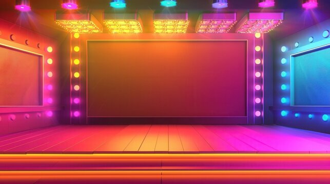 Bright Lights, Big Prizes. Energetic game show background