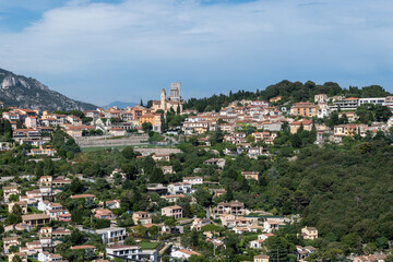 Fototapeta premium View on Nice, in Alpes-Maritimes in Provence-Alpes-Cote d'Azur, French Riviera, France