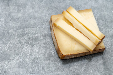 French cheese Comte, varieties unpasteurised ed milk Prestige, fruity flavoured Fruite and Vieille...