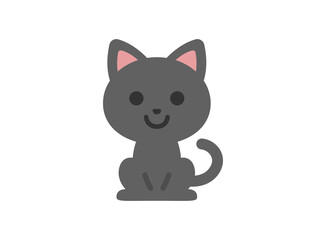 Obraz premium 黒猫のアイコンのイラスト