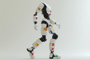 Fototapeta premium Autonomous robotic assistant performing agile maneuvers in a tech enhanced facility