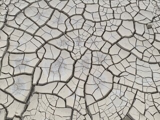 White cracked patterns dry desert earth