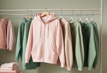 Cropped hoodie mockup template