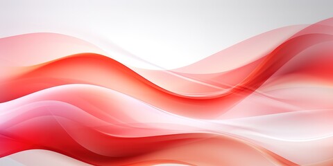 Abstract background with flowing red and white waves.