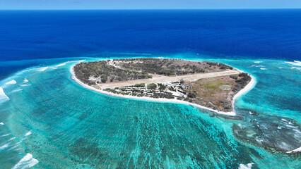 Tropical remote Island on the great Barrier reef Australia, beautiful destination, quiet.  © Theresa