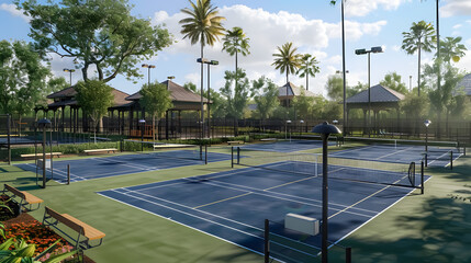 Obraz premium Pickleball Courts: Image of pickleball courts.