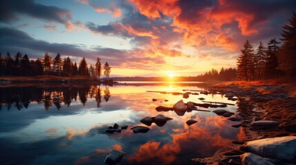 beautiful nature landscape panoramic photo