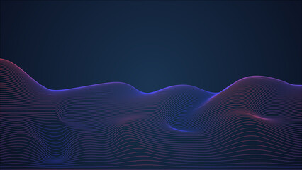 Beautiful abstract wave line technology background corporate concept