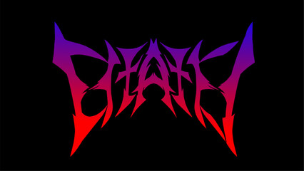 Death text typography gradient for music t-shirt concept, lettering font vector illustration