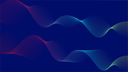 Beautiful abstract wave line technology background corporate concept