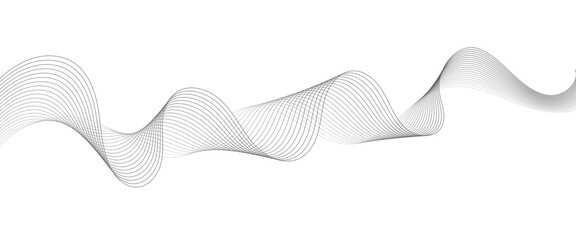 Flowing Wave halftone gradient pattern on transparent background	