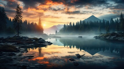 beautiful nature landscape panoramic photo