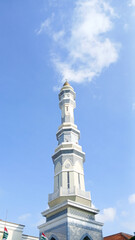Obraz premium View of the Grand Mosque Tower with Loudspeakers for the call to prayer