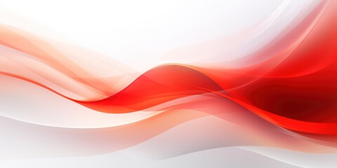 Abstract background with red and white flowing waves.