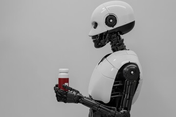 Minimalist white robot performing tasks demonstrating the integration of clean design and automation in industry