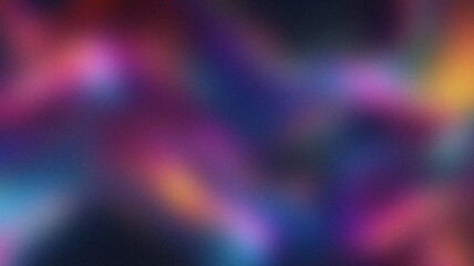 Obraz premium A vibrant background with a smooth gradient of bold colors, overlaid with subtle noise texture. The mix of vivid hues and soft grain adds depth and energy, making it visually striking and modern.