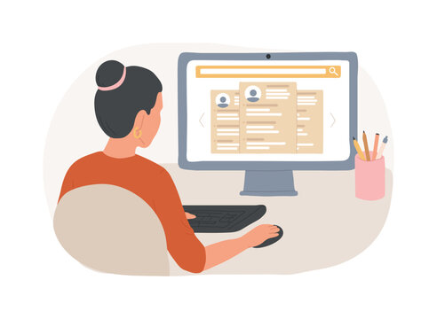 Talent search isolated cartoon vector illustrations.