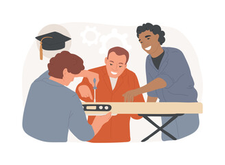 Locksmithing isolated cartoon vector illustrations.