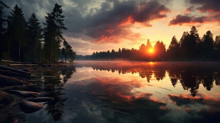 beautiful nature landscape panoramic photo