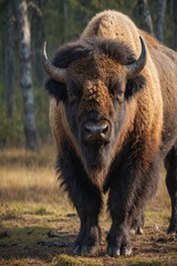 Fototapeta premium Majestic Bison in Natural Habitat