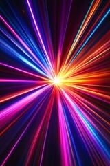 Obraz premium Colorful lightspeed, AI generated Image