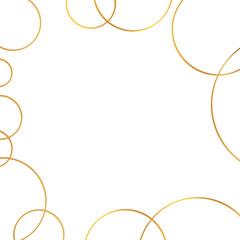 Design element Line gold frame blank transparent png