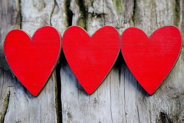 Obraz premium red heart on wooden background