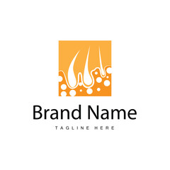 Hair care logo design simple hair skin care silhouette illustration vector template