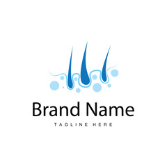 Hair care logo design simple hair skin care silhouette illustration vector template