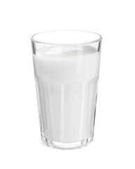 Tasty yogurt in glass isolated on white