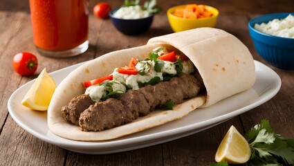 grilled steak with vegetables