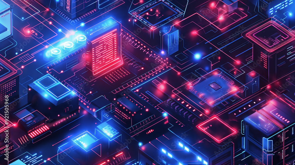 Poster a multi-layered cybersecurity defense system with firewalls, intrusion detection systems, and secure